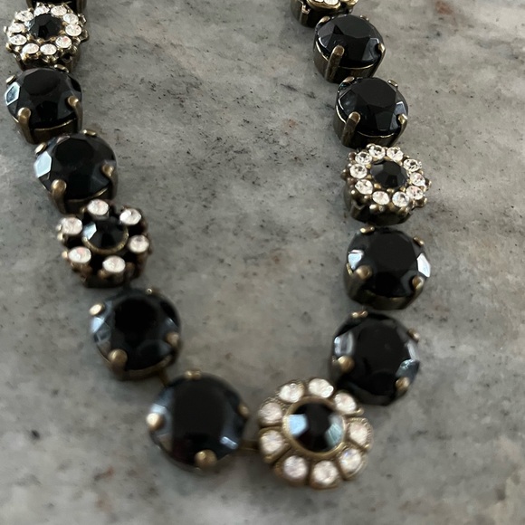 MARIANA JET BLACK CRYSTAL & CLEAR NECKLACE - Picture 8 of 11